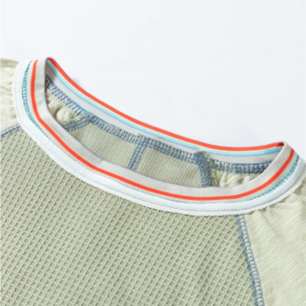 Dawson waffle knit bracelet sleeve raglan top - Picture 8 of 11
